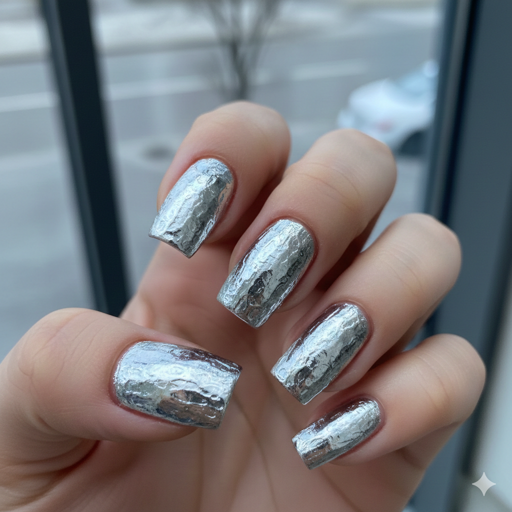 Mirror Chrome over Textured Base