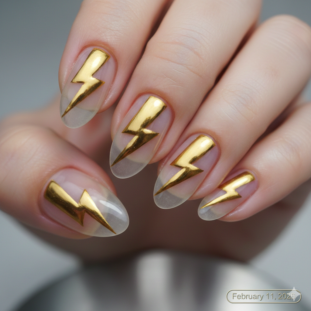 Negative Space Lightning Bolts