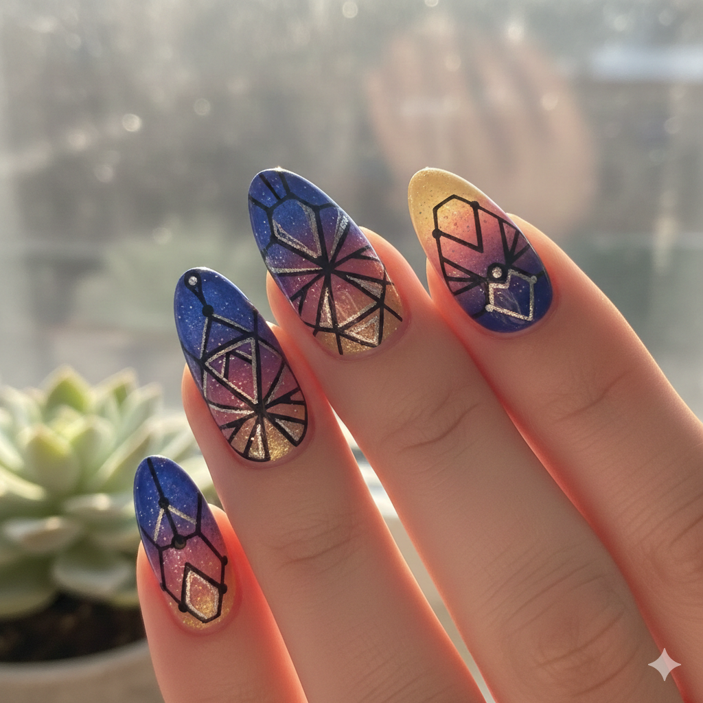 Ombre Wings to Geometric