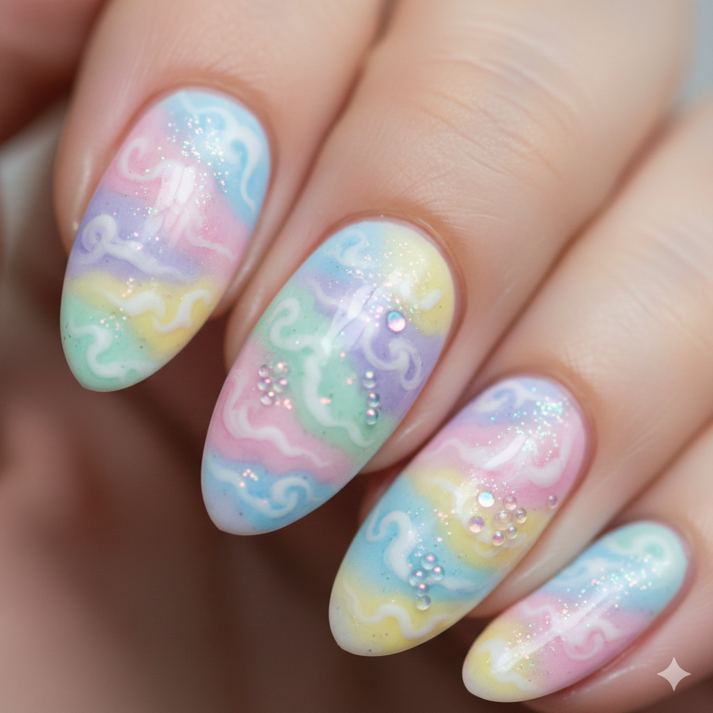 Sugar-Spun Pastel Clouds