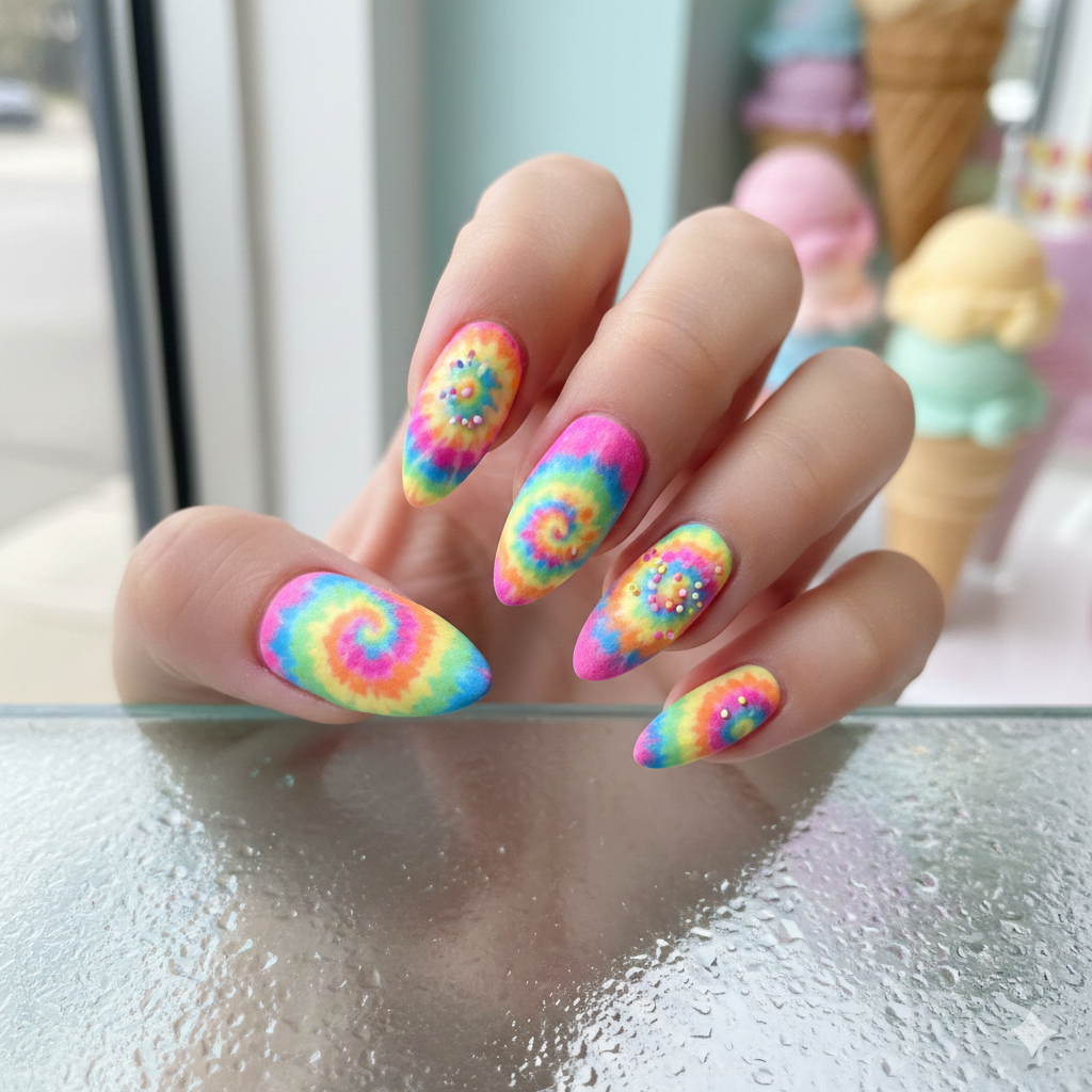 Tie-Dye Swirl (Ice Cream Technique)