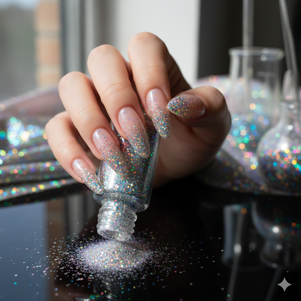 Tip-Dip in Holographic Glitter