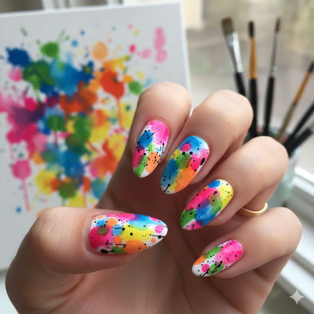 Watercolor Splatter Graffiti