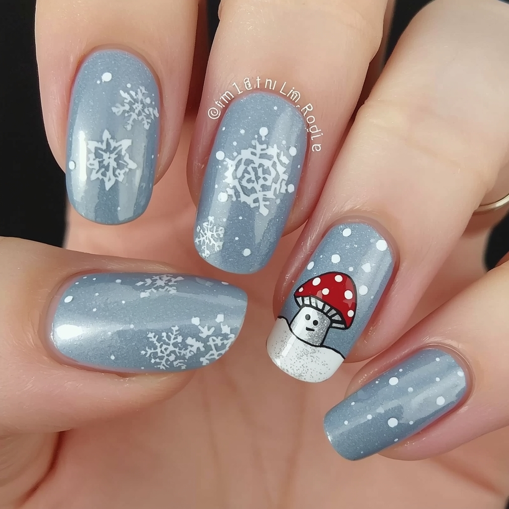 Winter Mushroom Globe